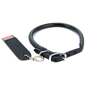 Circle T Pet Leather Round Collar - Black - 14" Neck