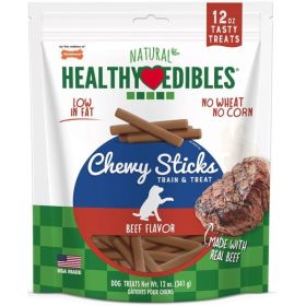 Nylabone Healthy Edibles Natural Chewy Sticks Beef Flavor - 12 oz