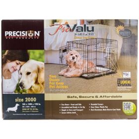 Precision Pet Pro Value by Great Crate - 2 Door Crate - Black - Model 2000 (24"L x 18"W x 19"H)