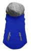 Blue Plain Reversible Pet Coat