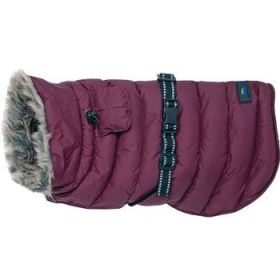 Alpine Extreme Weather Puffer Coat - Burgundy (Size: Small)