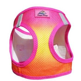 American River Choke Free Dog Harness Ombre Collection - Raspberry Pink and Orange (Size: X-Small)