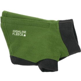 Highline Fleece Dog Coat - Two Tone Green (Size: 10)