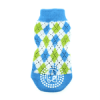 Non-Skid Dog Socks - Blue and Green Argyle