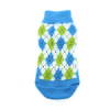 Non-Skid Dog Socks - Blue and Green Argyle