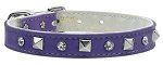 "Just the Basics" Crystal and Pyramid Collars (Color: Purple, Size: 10)