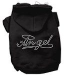 Black Angel Rhinestud Hoodie (Size: Large)