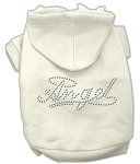 Cream Angel Rhinestud Hoodie (Size: Large)