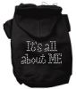 Black It's All About Me Rhinestone Hoodies