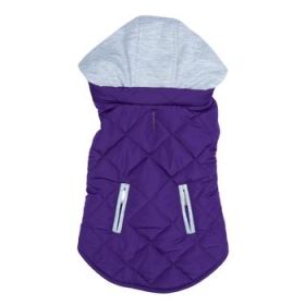 Weekender Dog Sweatshirt Hoodie - Purple (Size: Small)