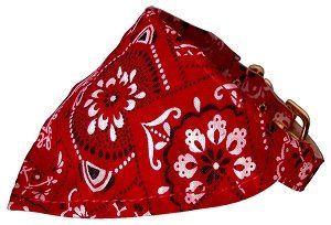 Red Western Bandana Collars (Color: Red, Size: 12)