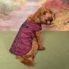 Zip-up Dog Puffer Vest - Burgundy